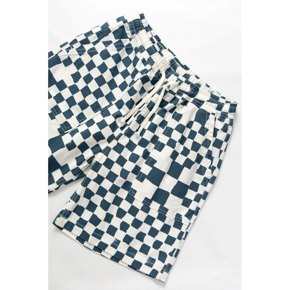 Printed Chef Short - Teal Checker - Image 4