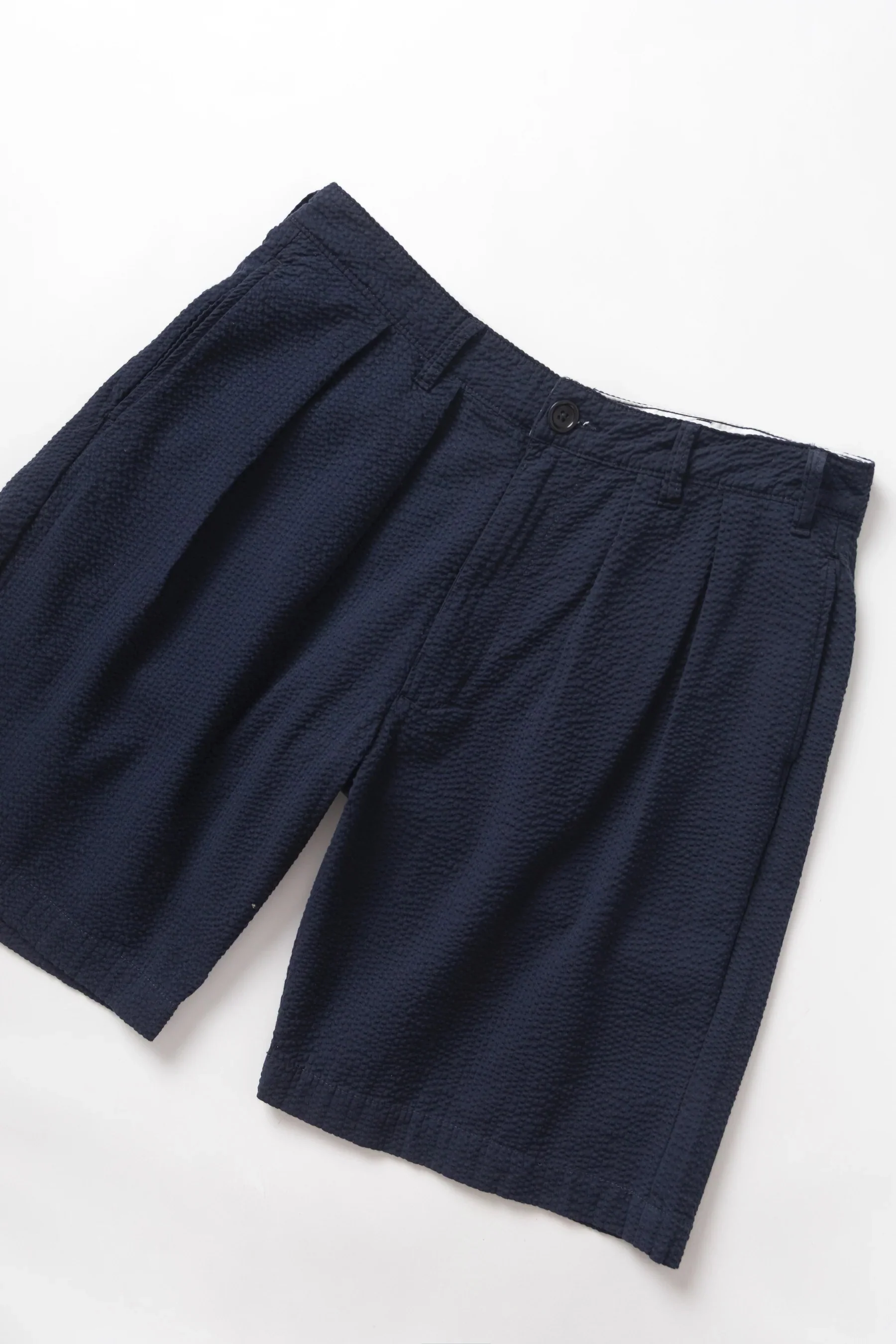 Seersucker Part Timer Shorts - Dark Navy - Image 3