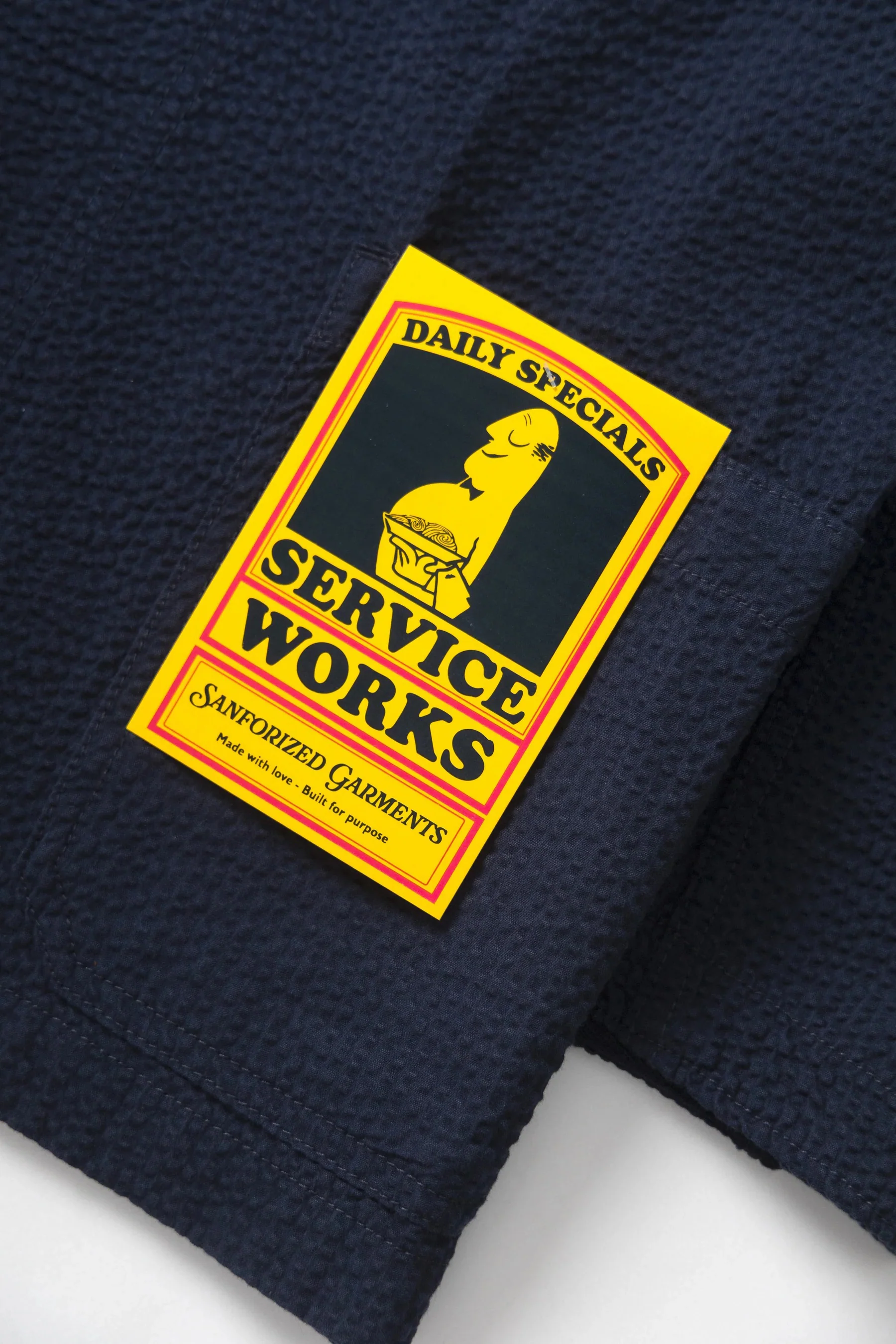 Seersucker Server Suit Jacket - Dark Navy - Image 4