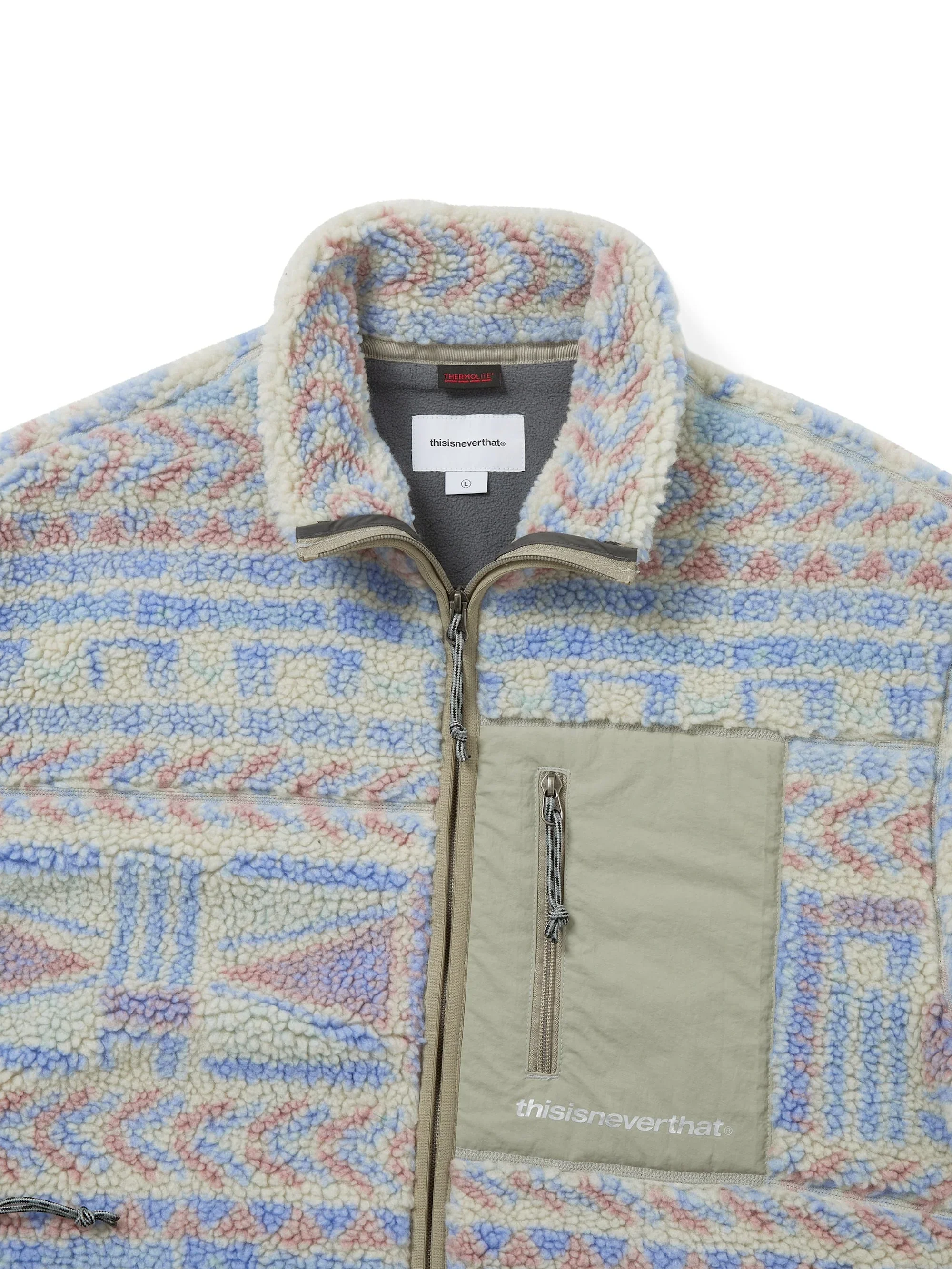 SP Sherpa Fleece Jacket - Stone - Image 4
