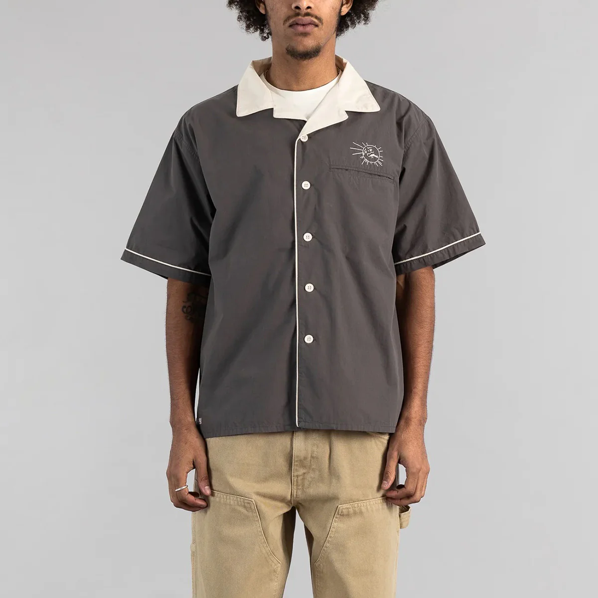 SS Bowling Shirt - Raven Black - Image 3