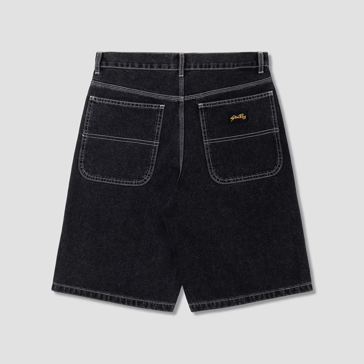 Wide 5 Short - Washed Black Denim - Image 2