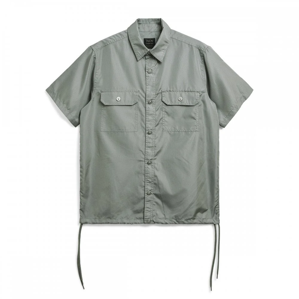 Non Down Military Half Sleeve Shirt - Dark Sage Green