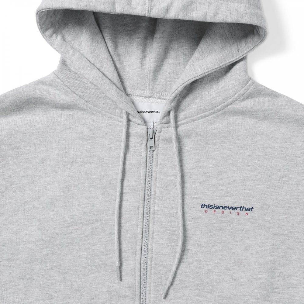 DSN-Logo Zip Hoodie - Grey Heather - Image 5