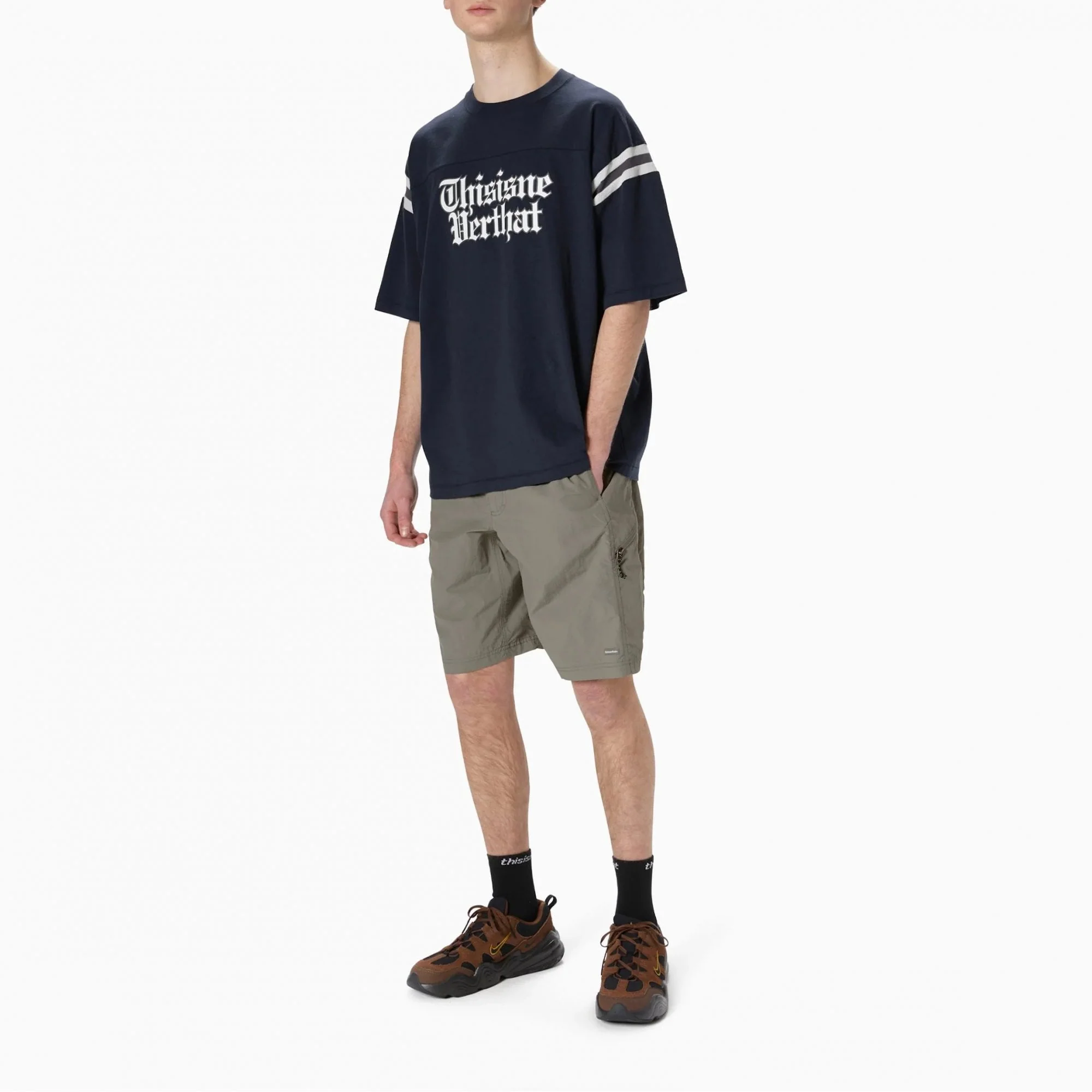 Football Tee - Navy - Image 4