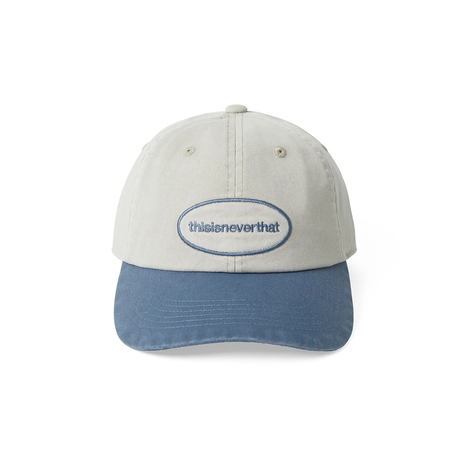 Overdyed E/T-Logo Cap - Ivory / Blue - Image 2