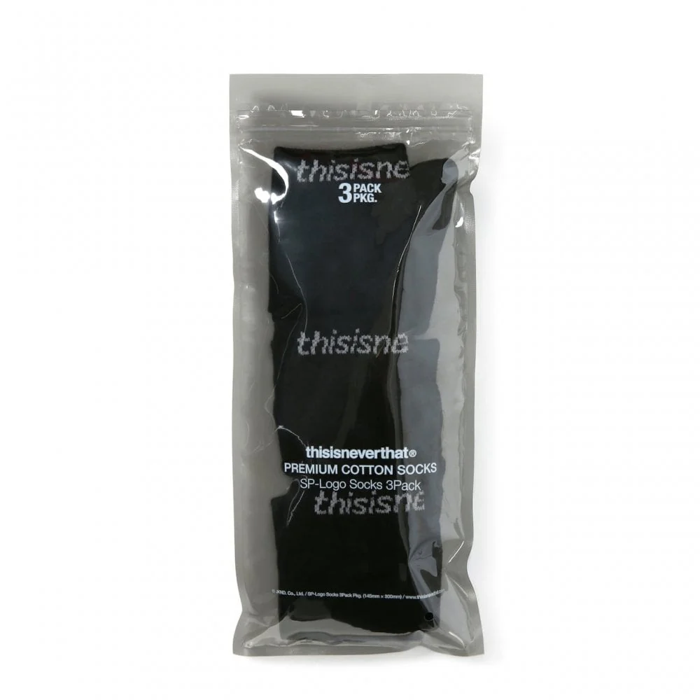 SP-Logo Socks 3 Pack - Black - Image 5