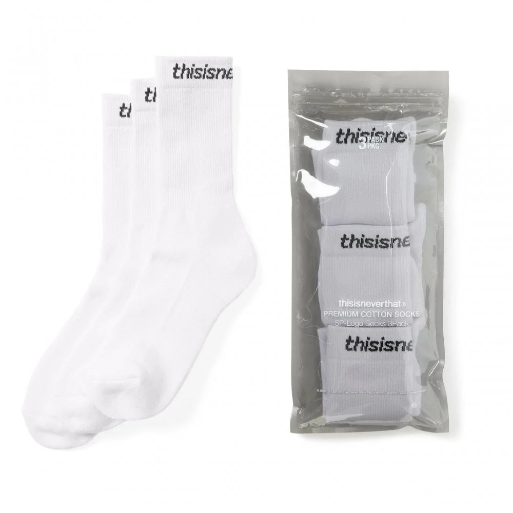 SP-Logo Socks 3 Pack - White - Image 2