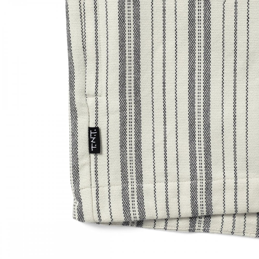 Stripe Jacquard Hoodie - Ivory - Image 5