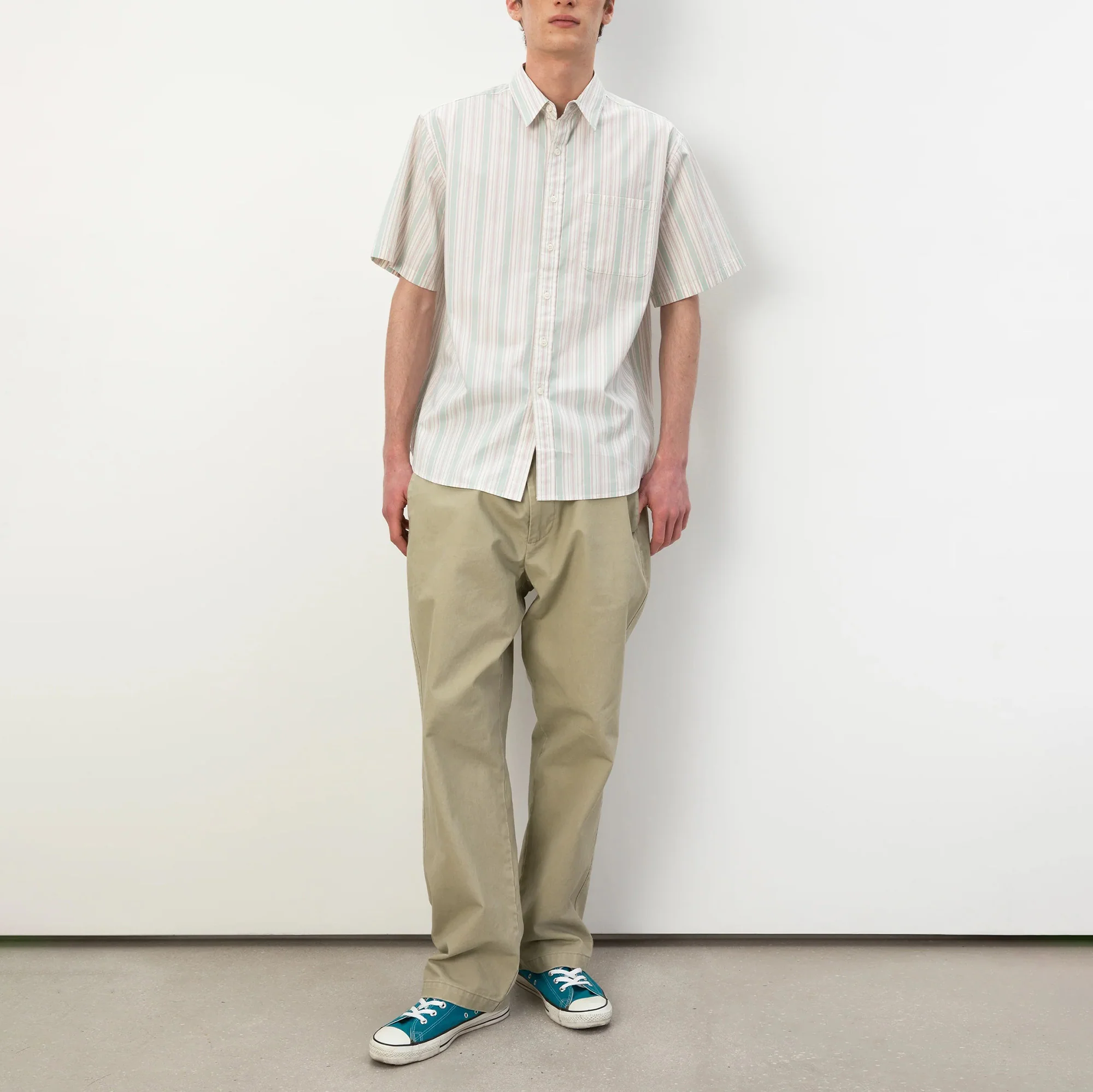 Striped S/S Shirt - Green - Image 3