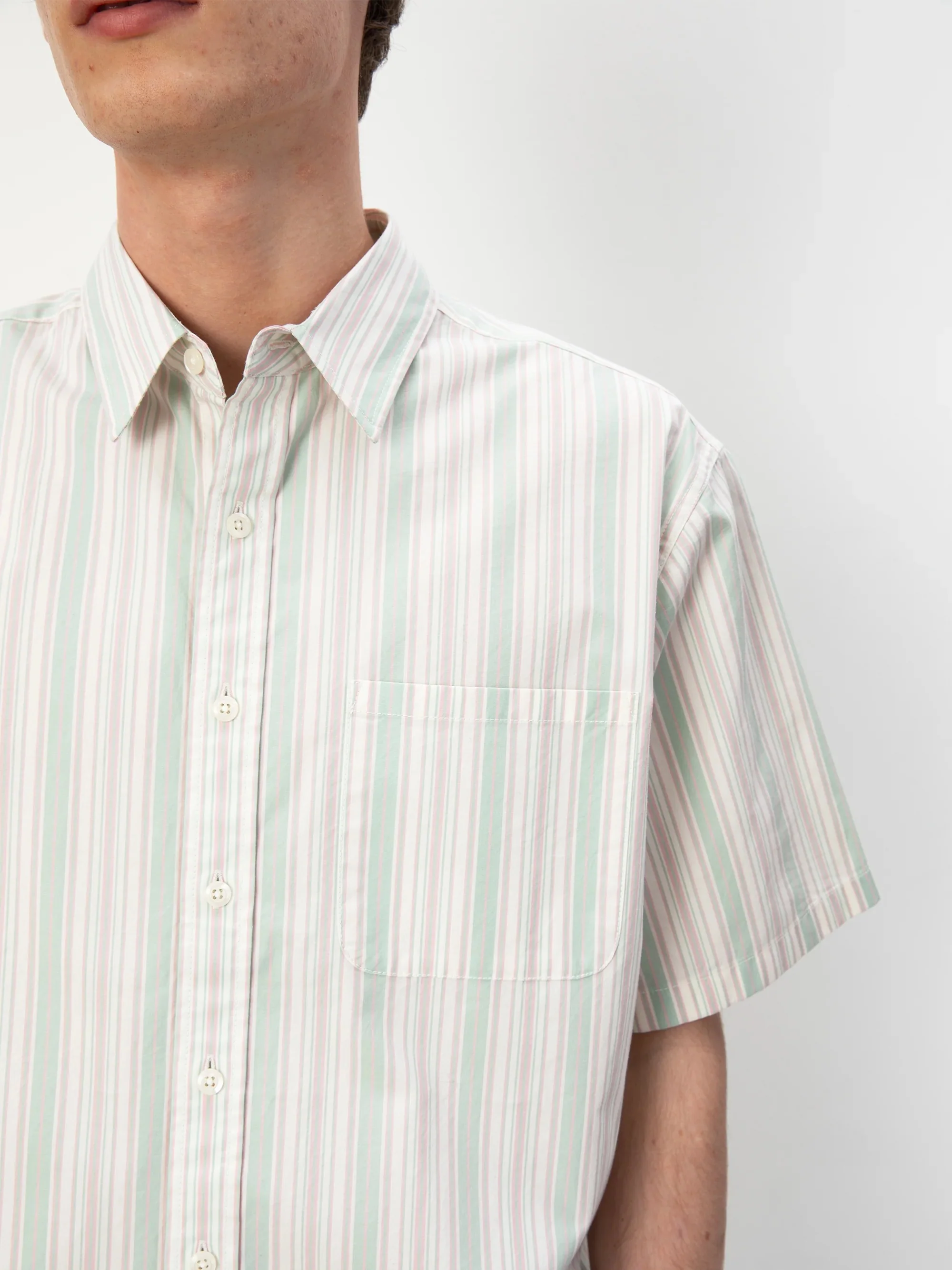 Striped S/S Shirt - Green - Image 4