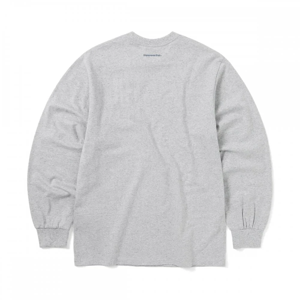 T-Logo L/S Tee - Grey Heather - Image 3