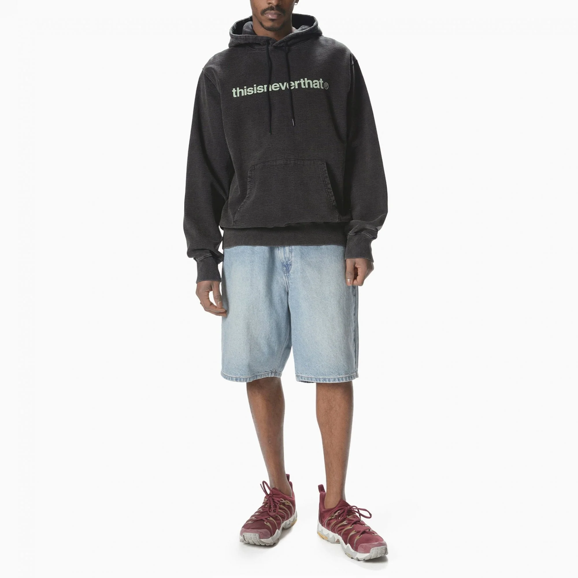 T-Logo LT Hoodie - Washed Black - Image 3