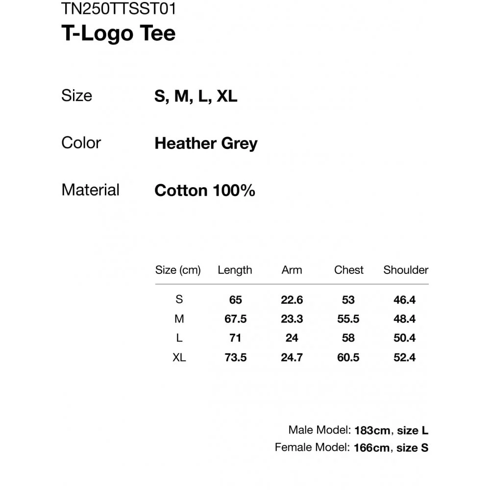 T-Logo Tee - Grey Heather - Image 5