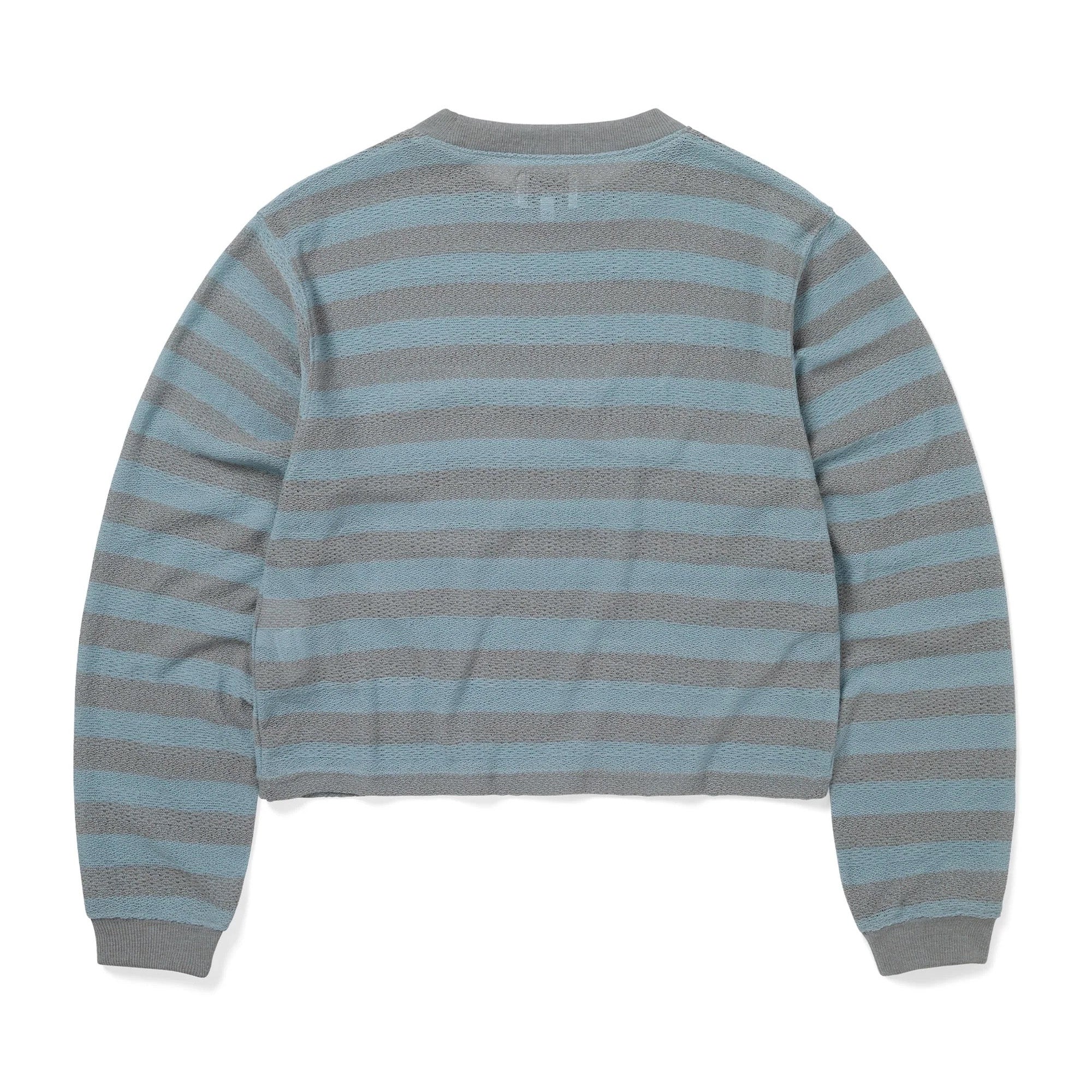 Women's Mesh Striped W Crewneck - Sky Blue - Image 2