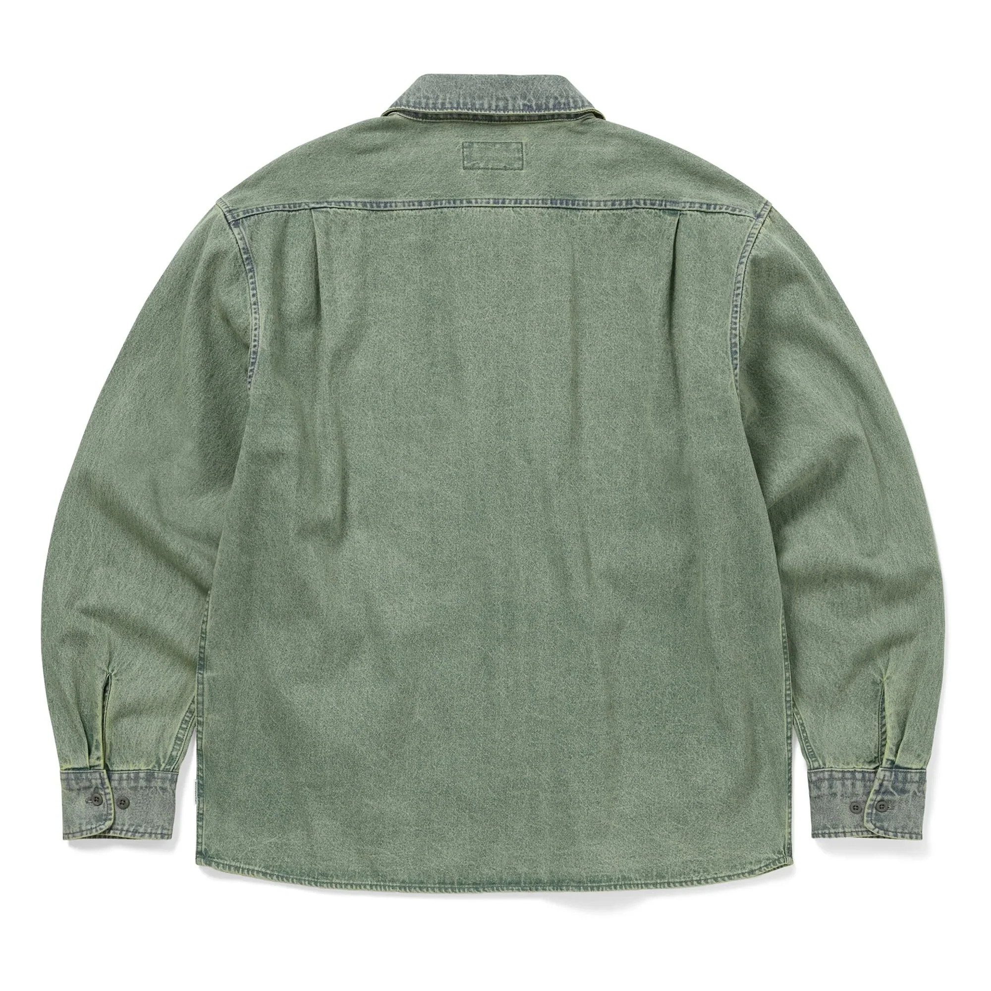 Washed Denim Zip Shirt - Tint - Image 2