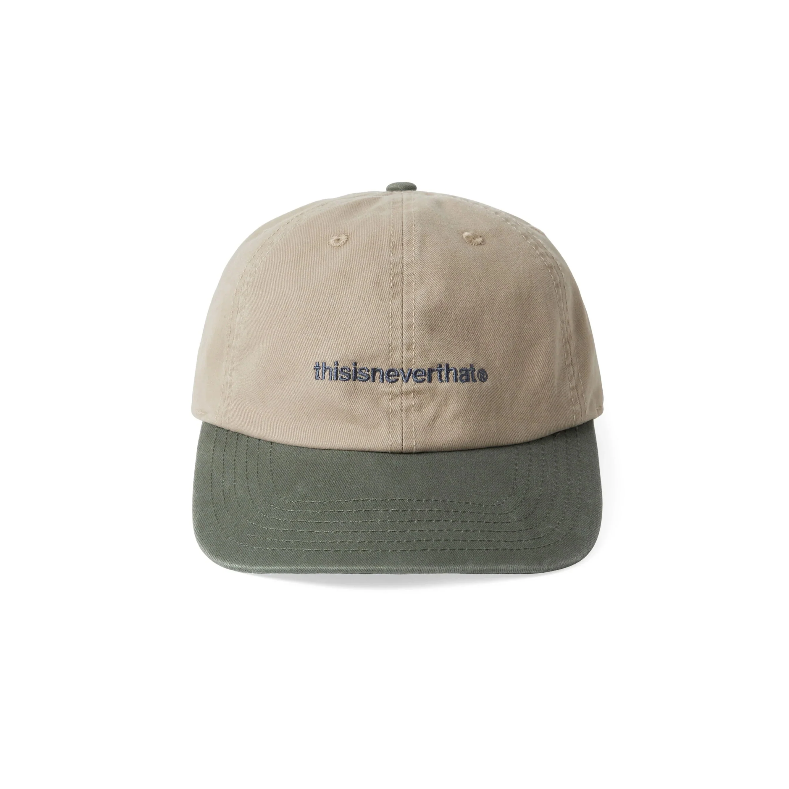 Washed T-Logo Cap - Beige / Moss - Image 2