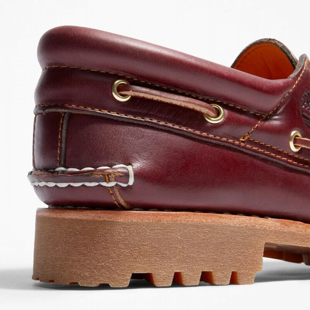 Authentic Handsewn Boat Shoe - Burgundy - Image 7