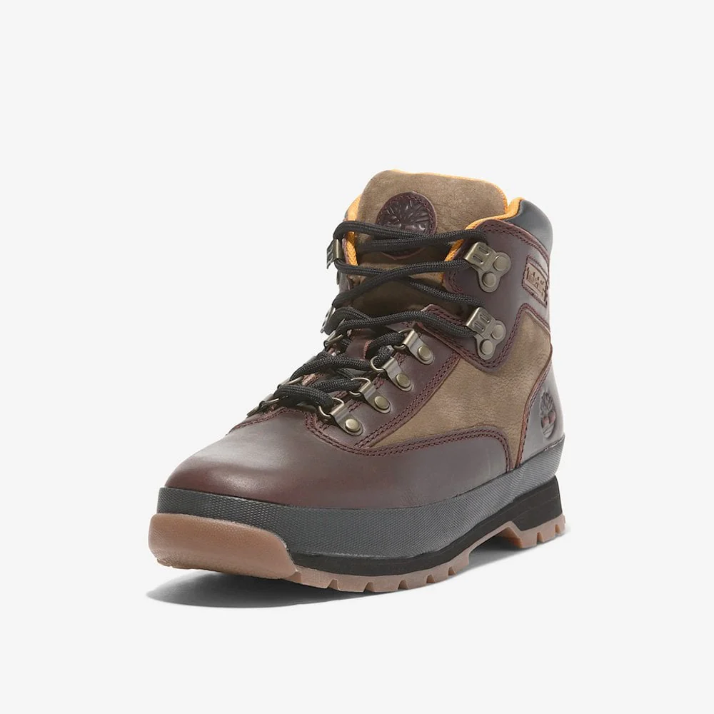 Euro Hiker Mid Lace Boot - Burgundy Full Grain - Image 7