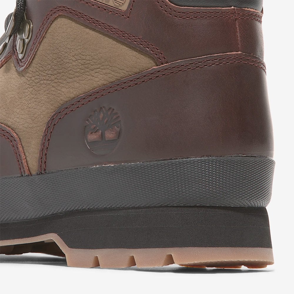 Euro Hiker Mid Lace Boot - Burgundy Full Grain - Image 8