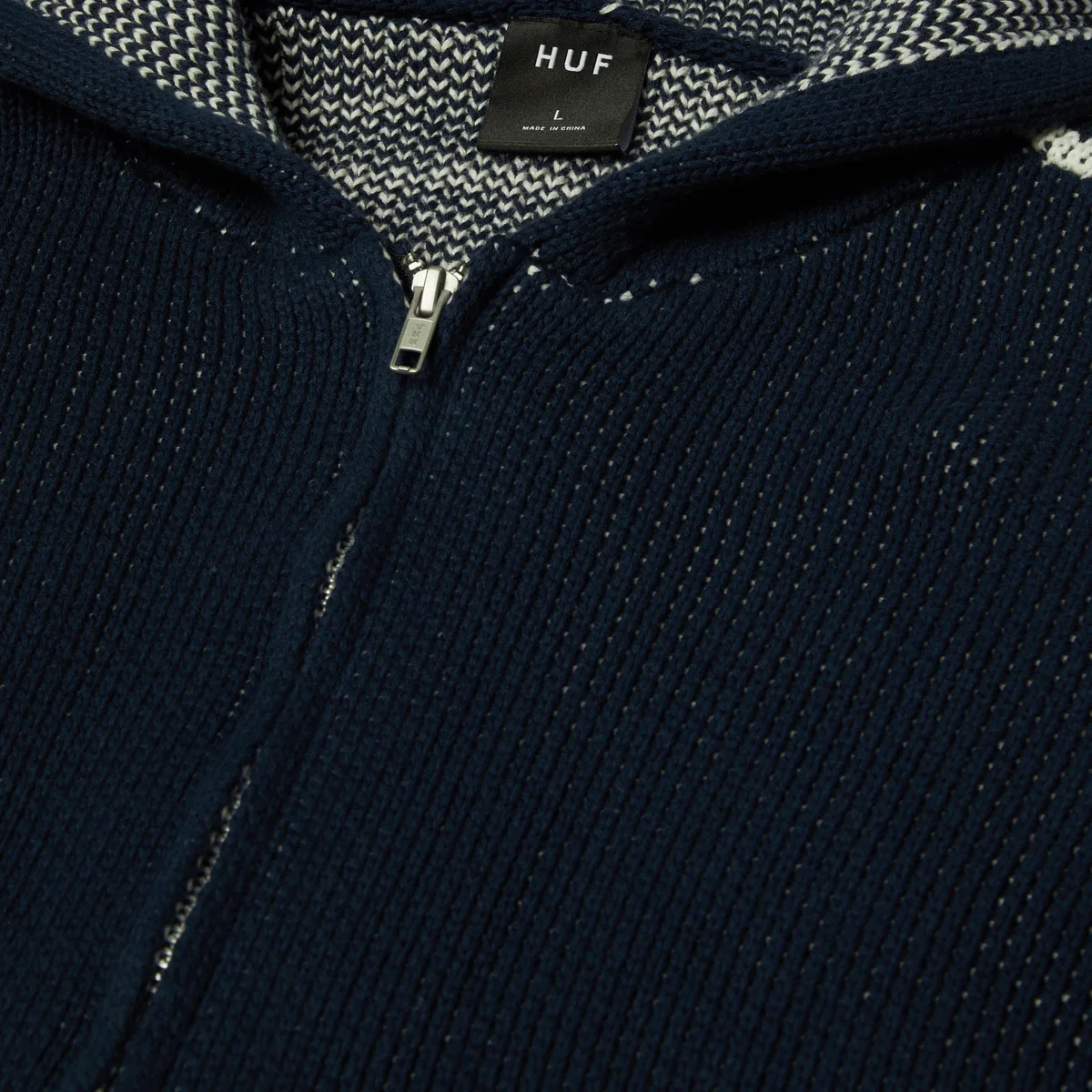Token Zip Hooded Sweater - Navy - Image 9