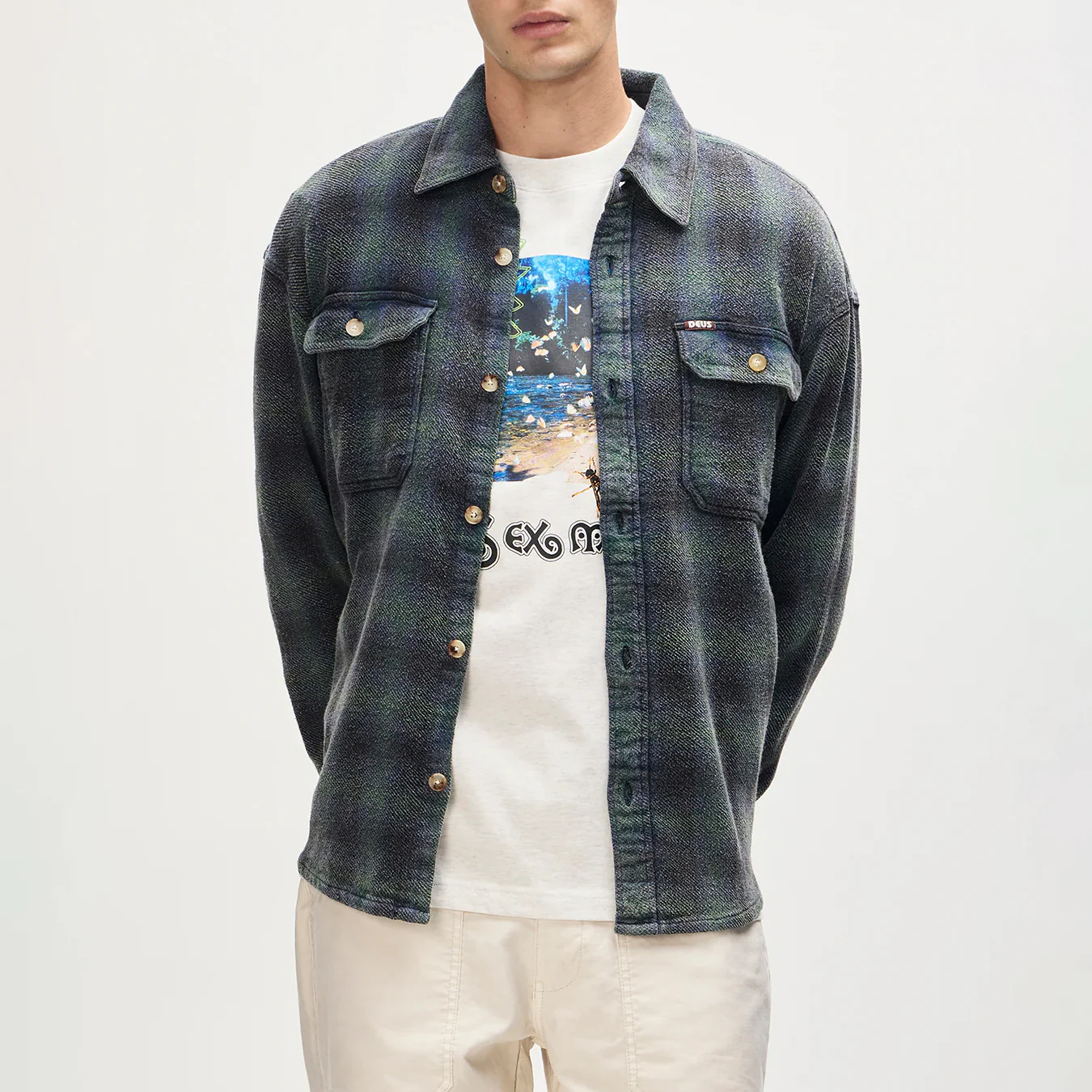 Too Busy To Work Check Shirt - Black Check - Image 4