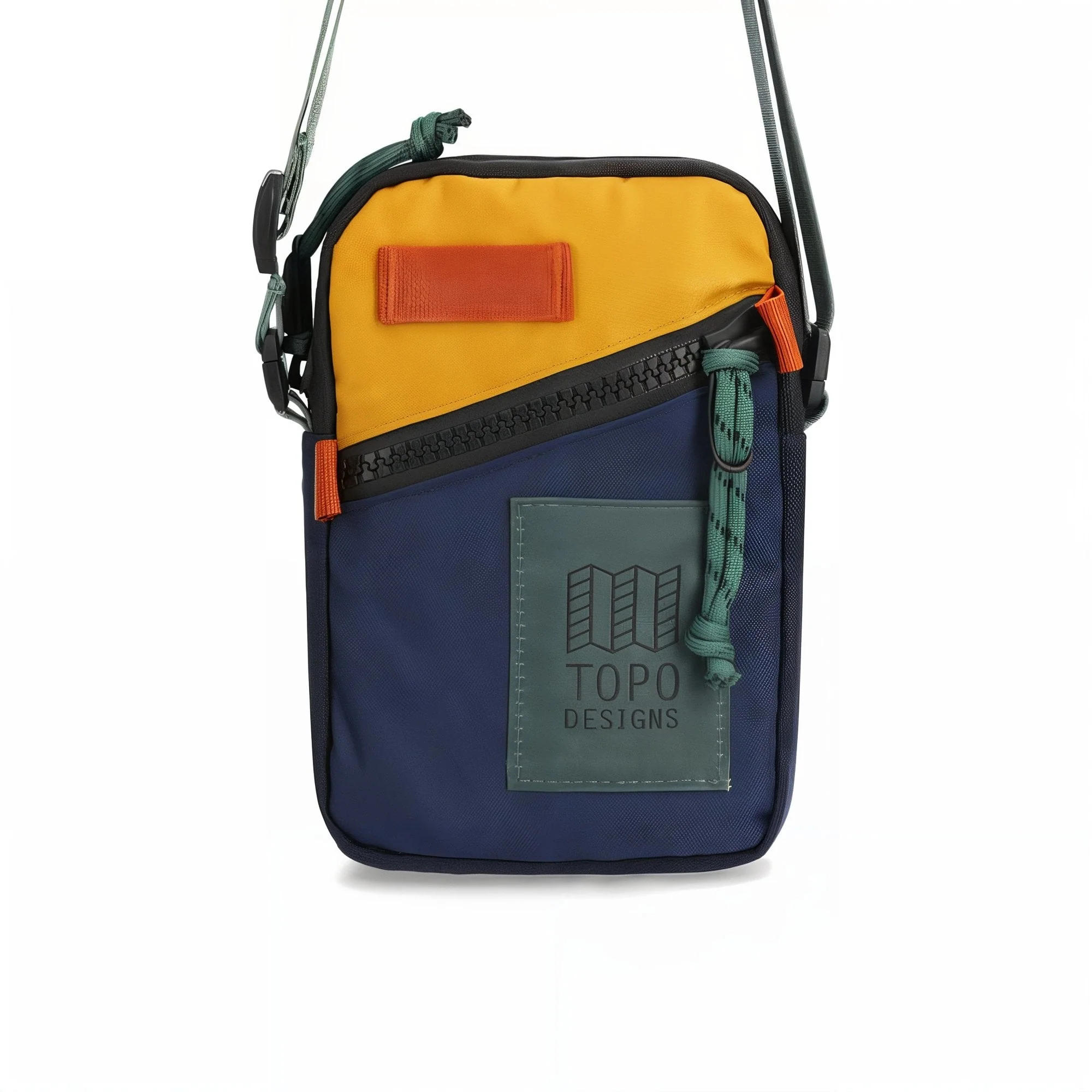 Mini Shoulder Bag - Navy / Mustard - Image 3
