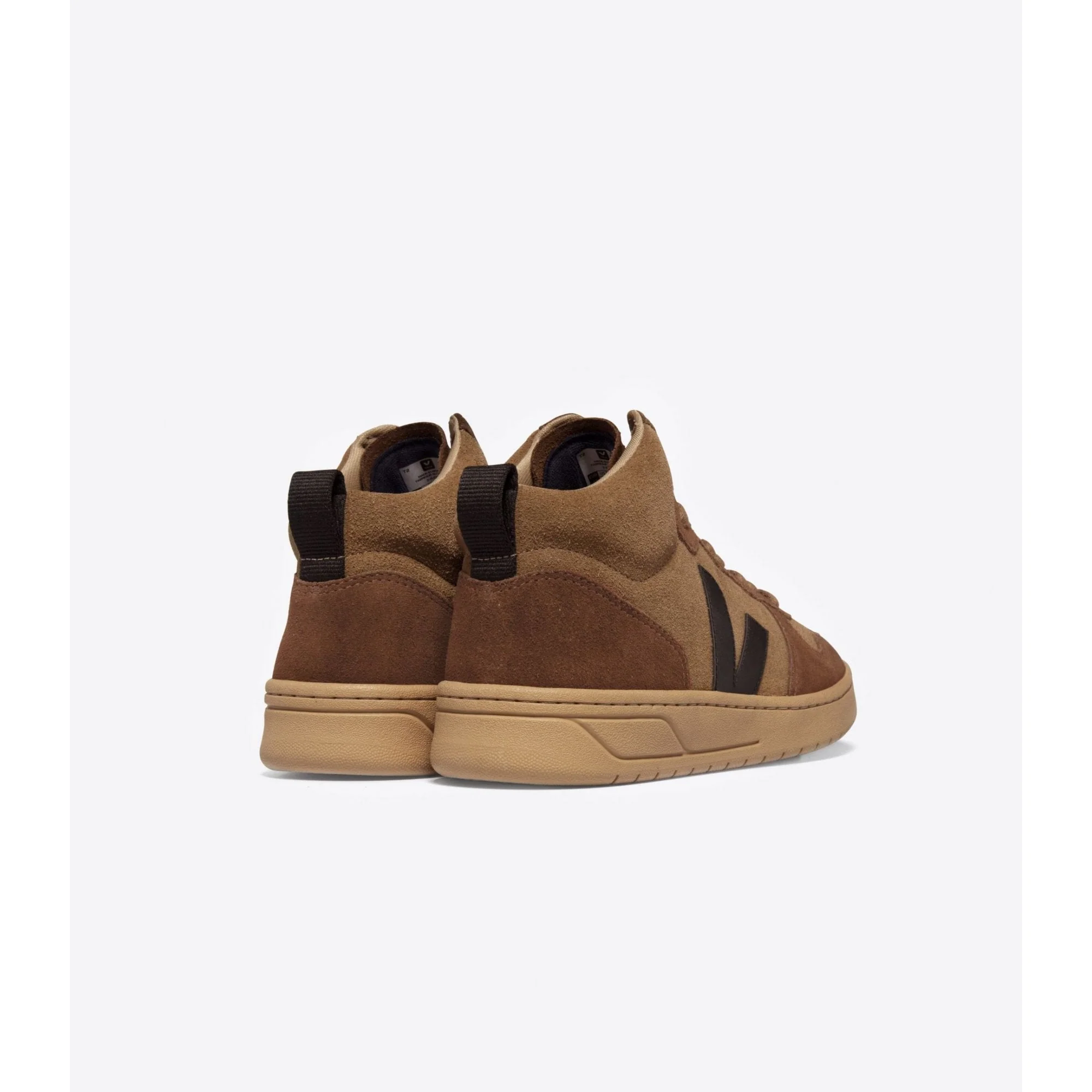 Women's V15 Suede Brown Black - Image 3