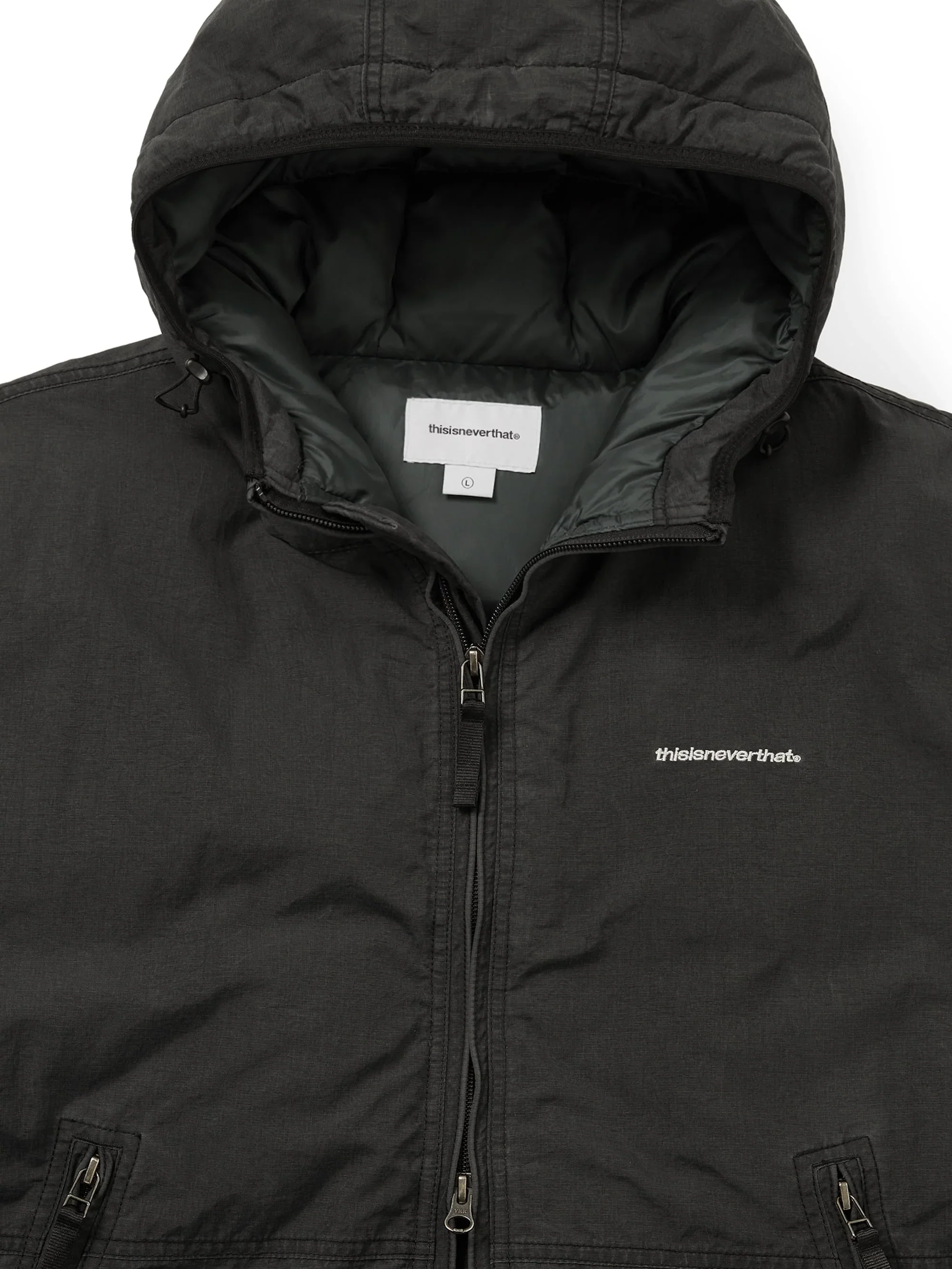 Washed Down Puffer Jacket - Black - Image 5