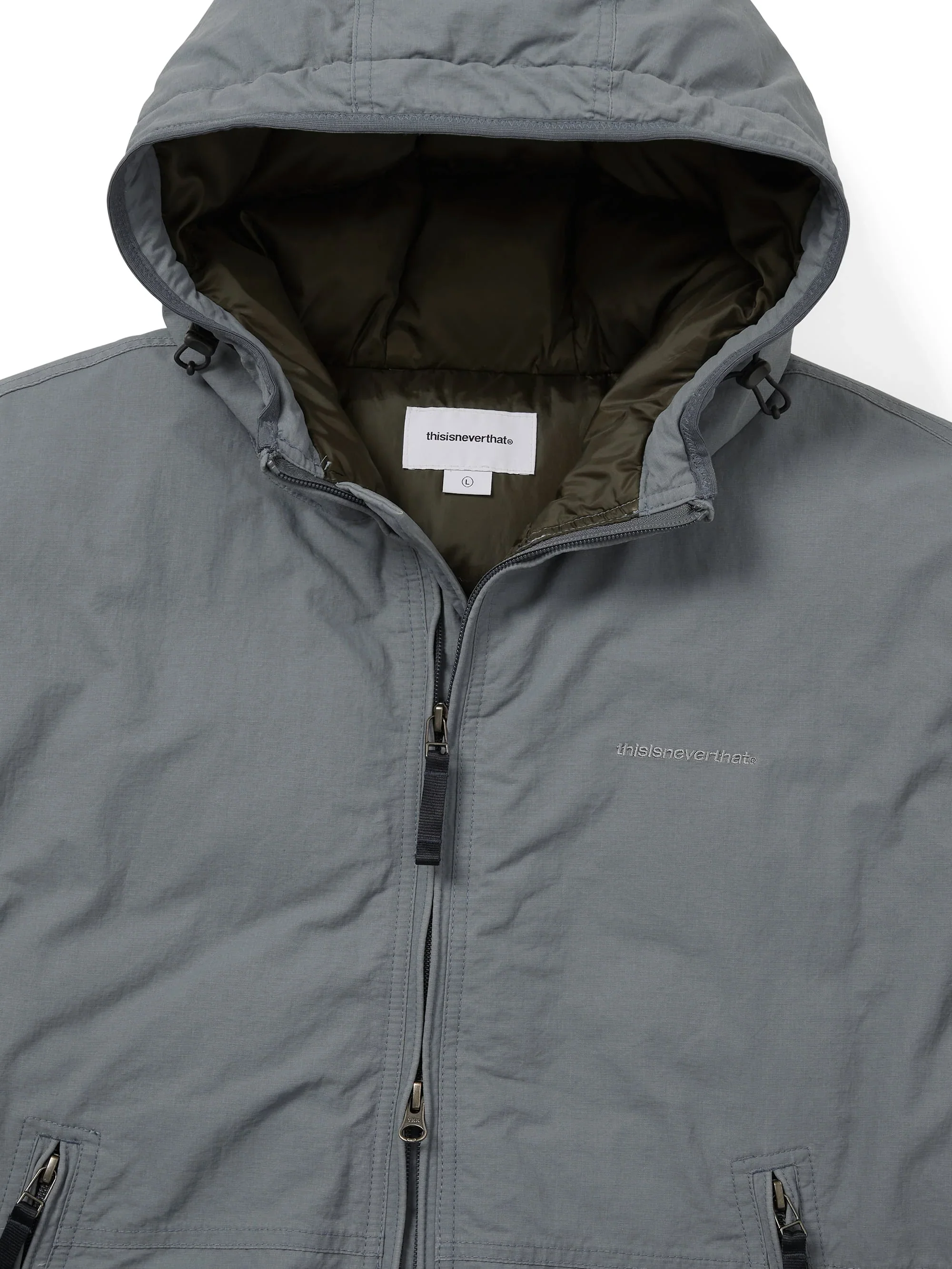 Washed Down Puffer Jacket - Slate - Image 5