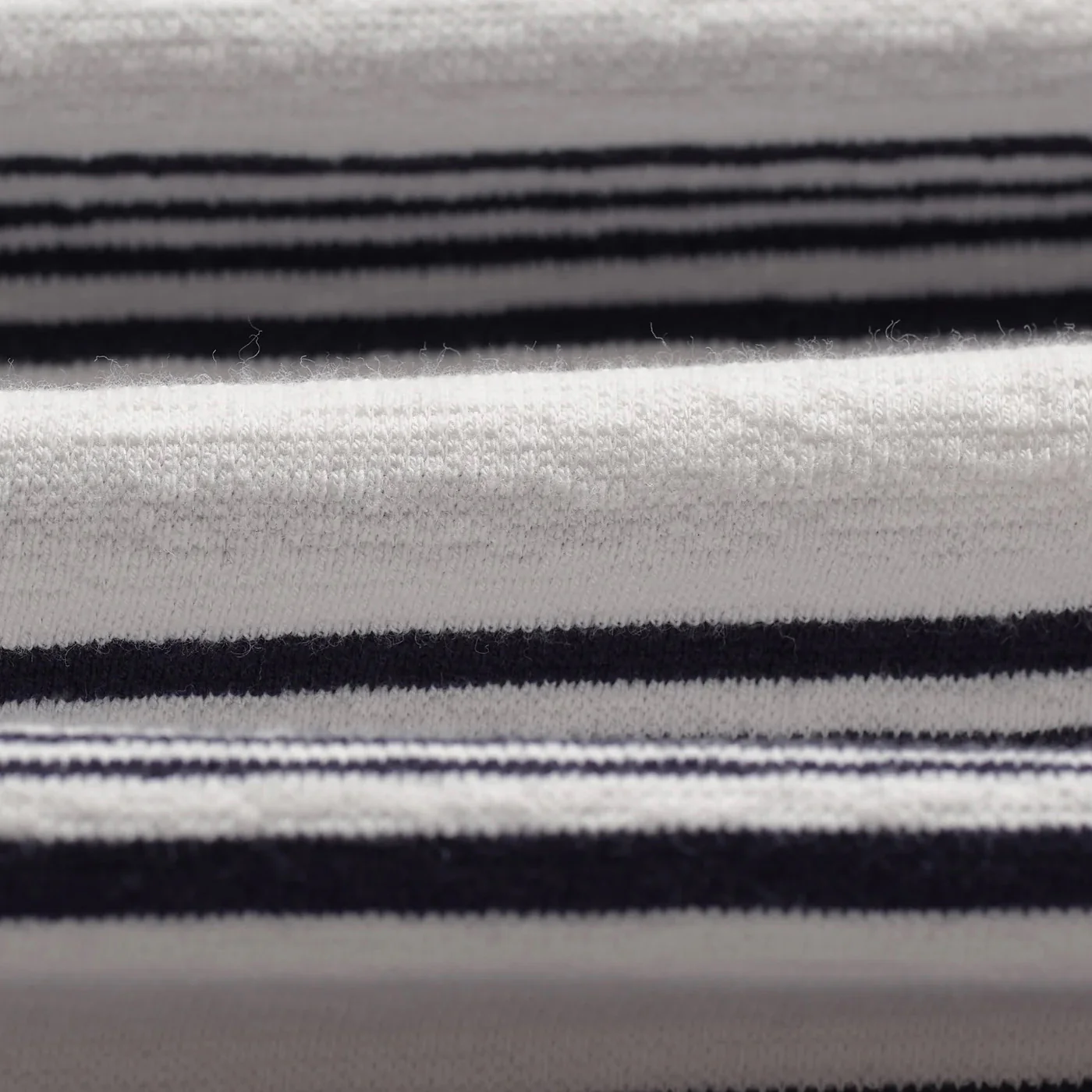 Dean SS Tee, Thin Textured Stripe - Ecru / Navy - Image 6