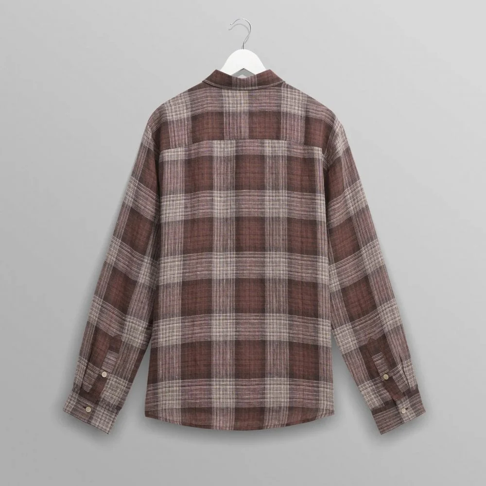 Jaunt LS Shirt, Linen - Brown Check - Image 4