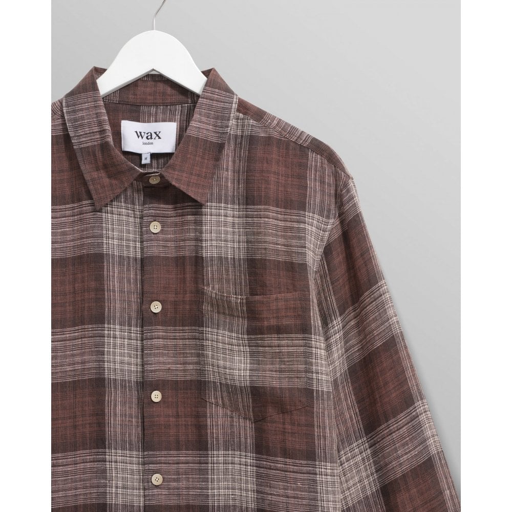 Jaunt LS Shirt, Linen - Brown Check - Image 7