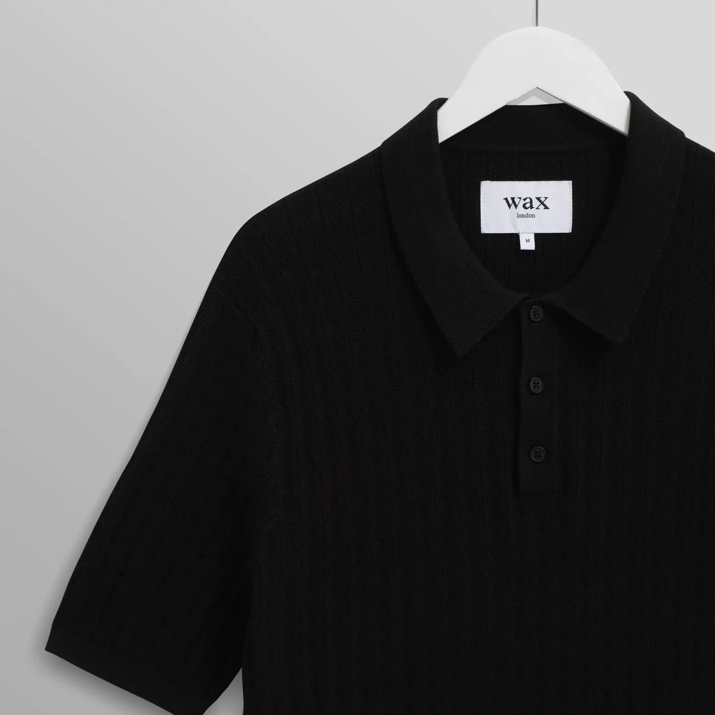 Naples Polo, Diamond Stripe - Black - Image 5