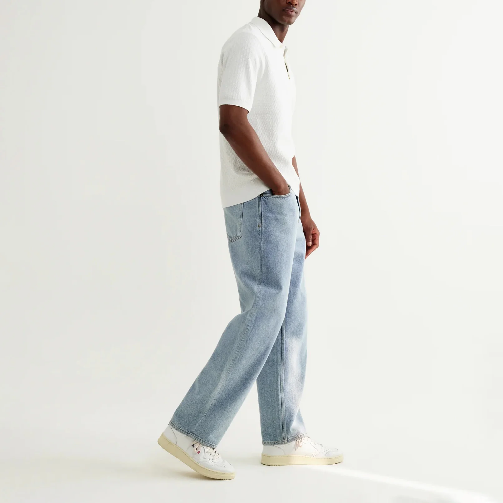 Naples SS Polo, Retro Diamond - Ecru - Image 8