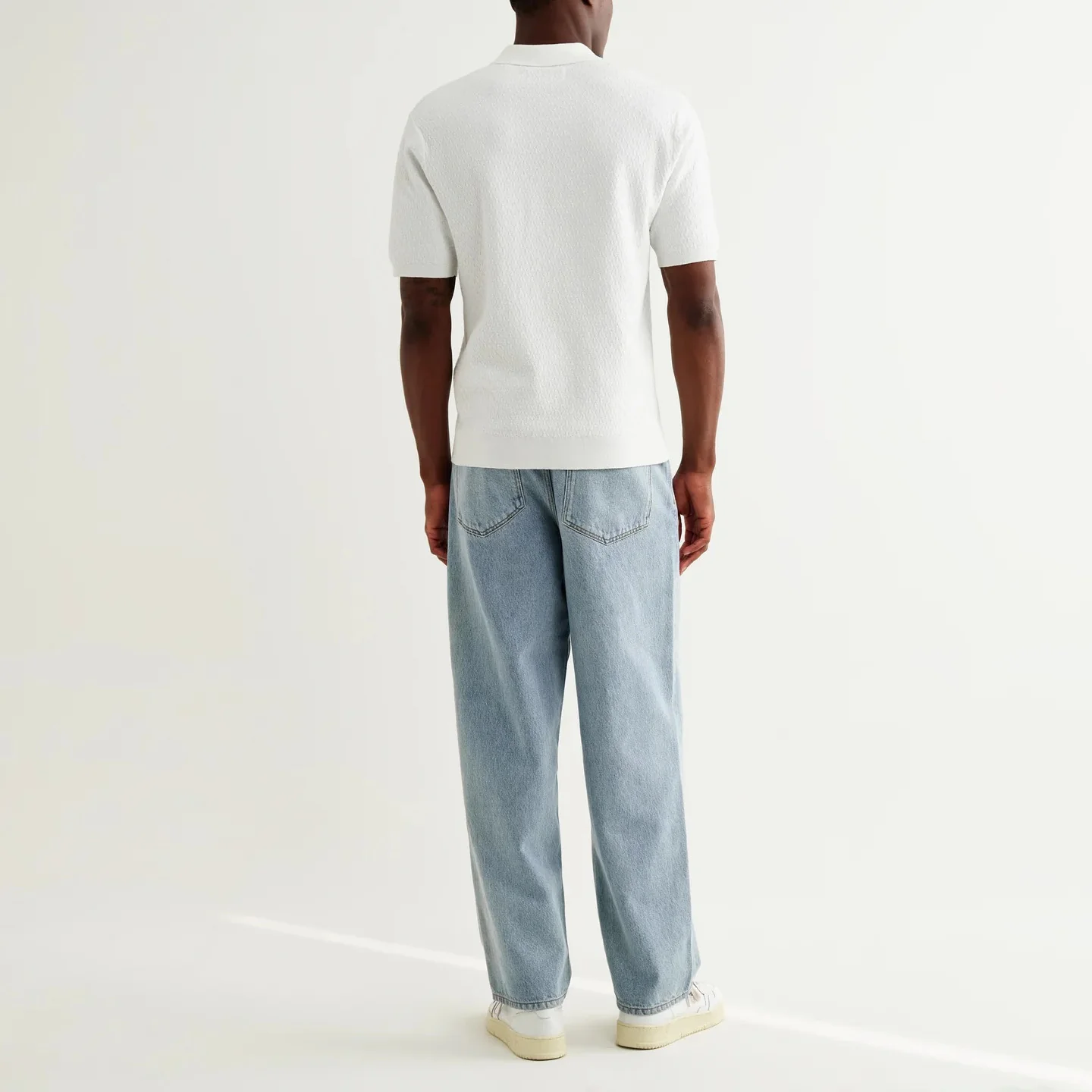 Naples SS Polo, Retro Diamond - Ecru - Image 9