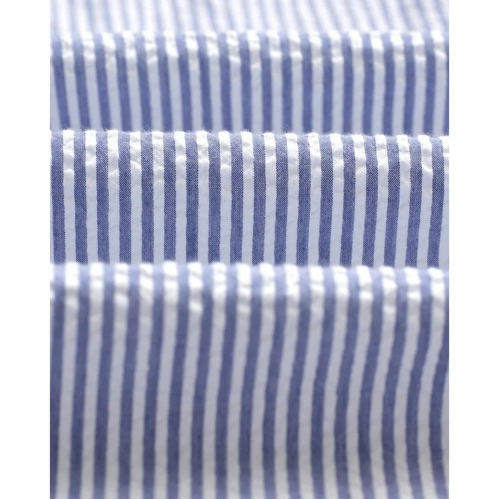 Rove LS Shirt, Cotton Seersucker Blue Stripe - Image 7