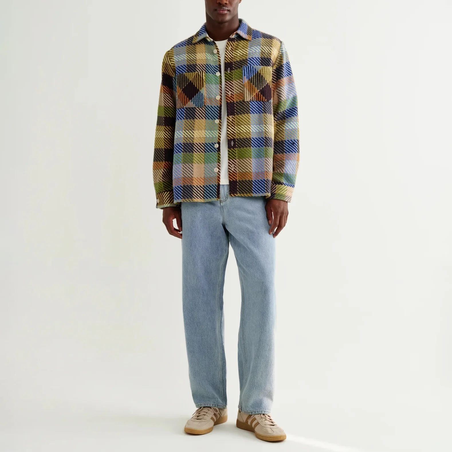 Whiting Overshirt, Pike Check - Khaki / Multi - Image 5
