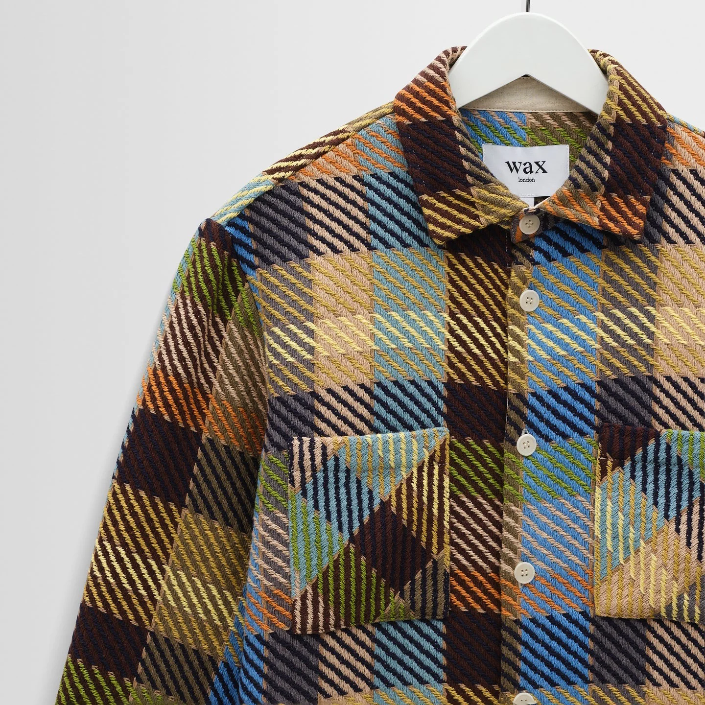 Whiting Overshirt, Pike Check - Khaki / Multi - Image 7