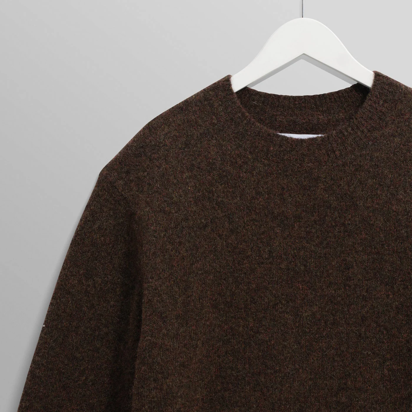 Wilde Crew Fluffy Wool Crewneck - Brown - Image 5
