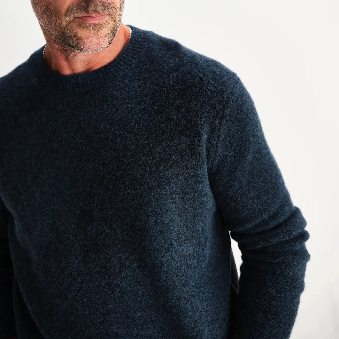Wilde Crew Fluffy Wool Crewneck - Teal - Image 3