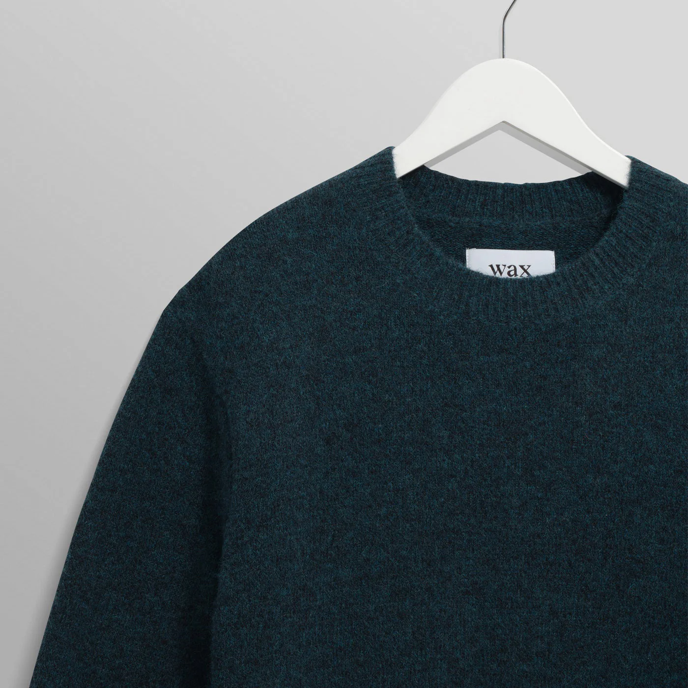 Wilde Crew Fluffy Wool Crewneck - Teal - Image 5