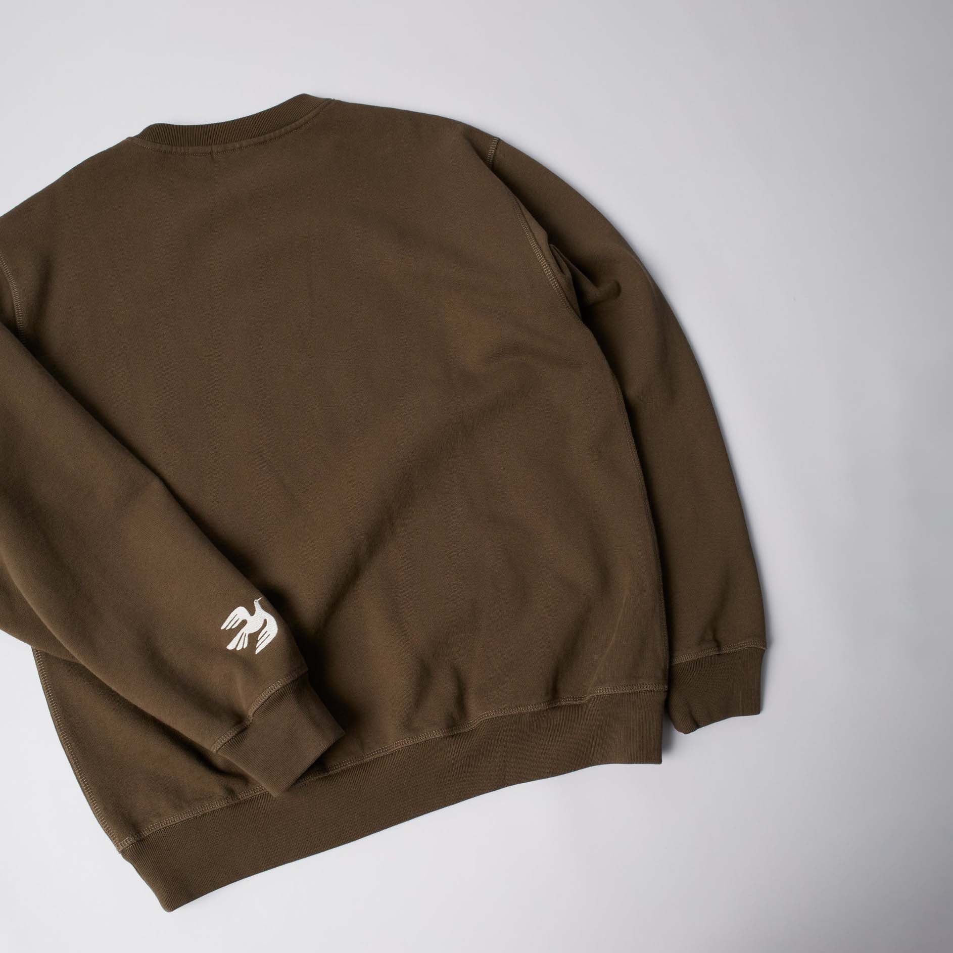 Weird Trad Logo Crewneck Sweatshirt - Brown - Image 3