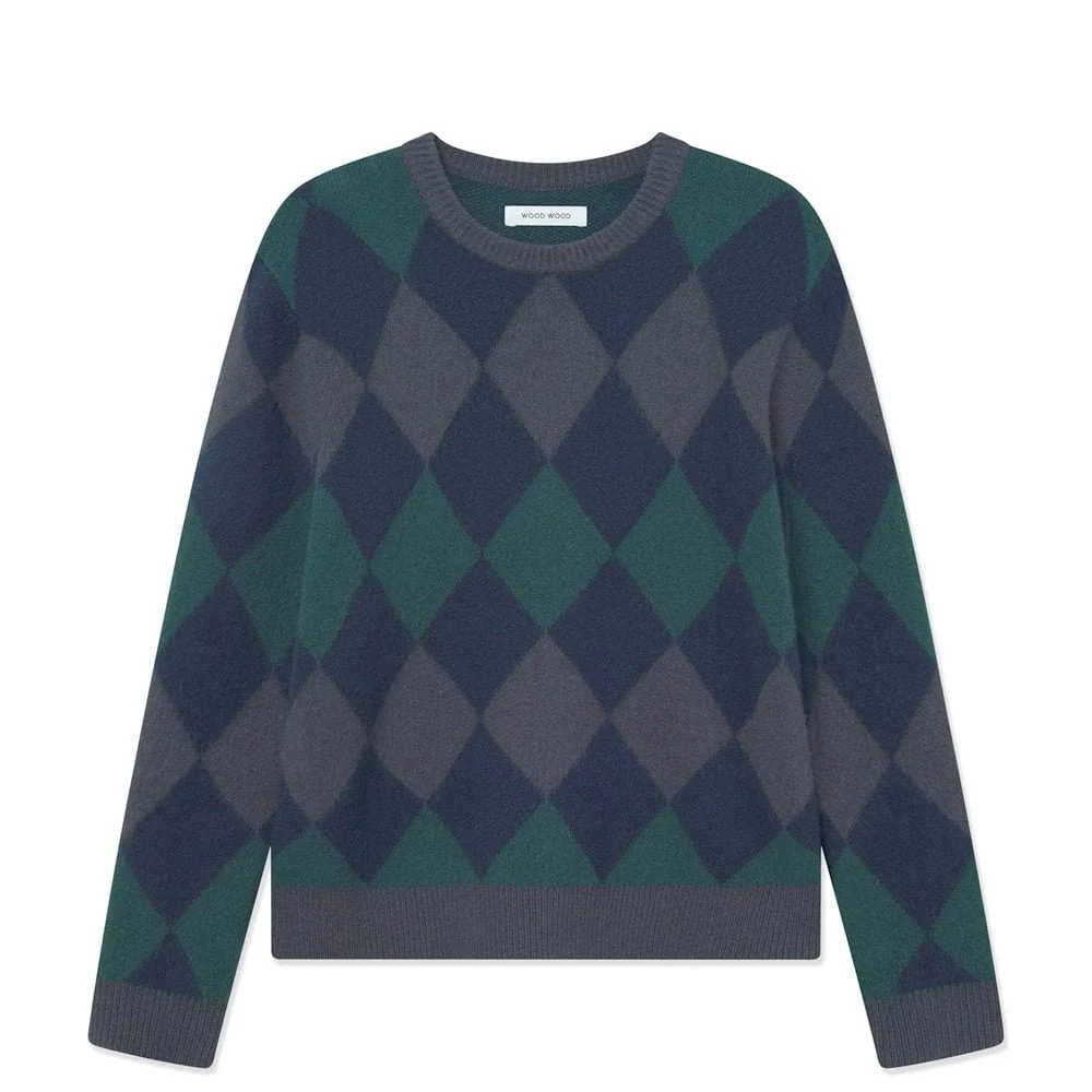 WWJan Pullover Sweater - Green Gables Check