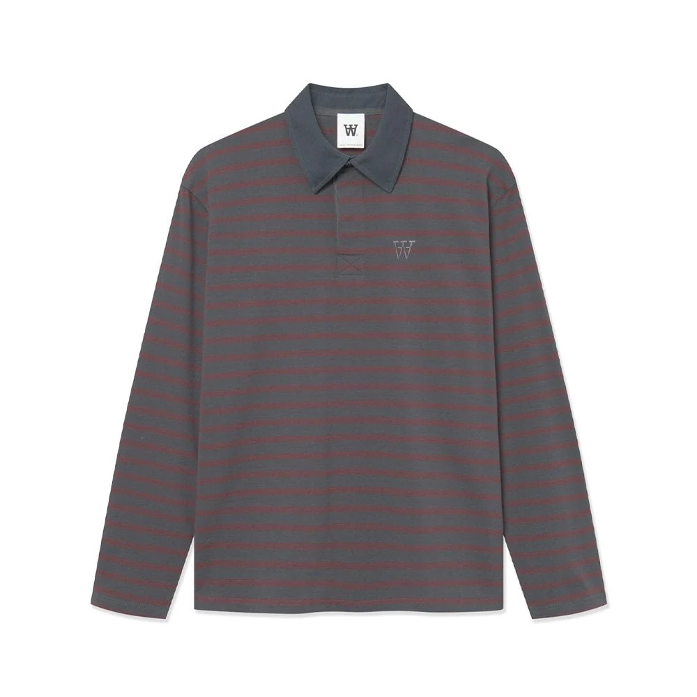 WWLandon Polo Shirt - Black Sand Stripe
