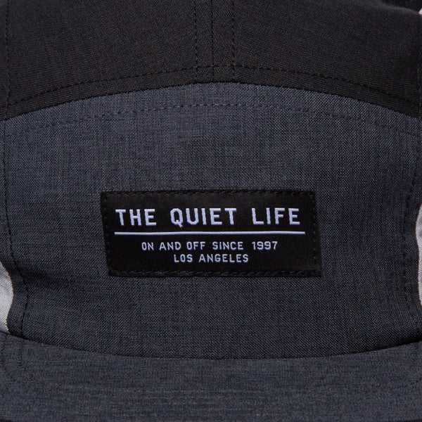 Xanadu 5 Panel Camper Hat (Made in USA)- Black / Light Grey - Image 2
