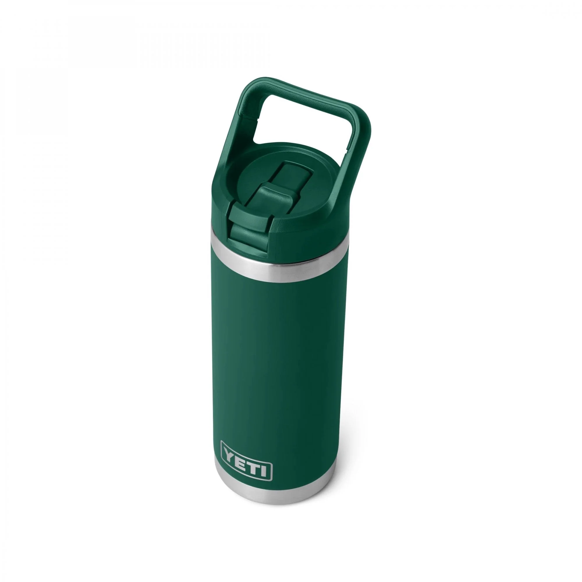 Rambler 18oz Bottle, Straw Cap - Black Forest Green - Image 2