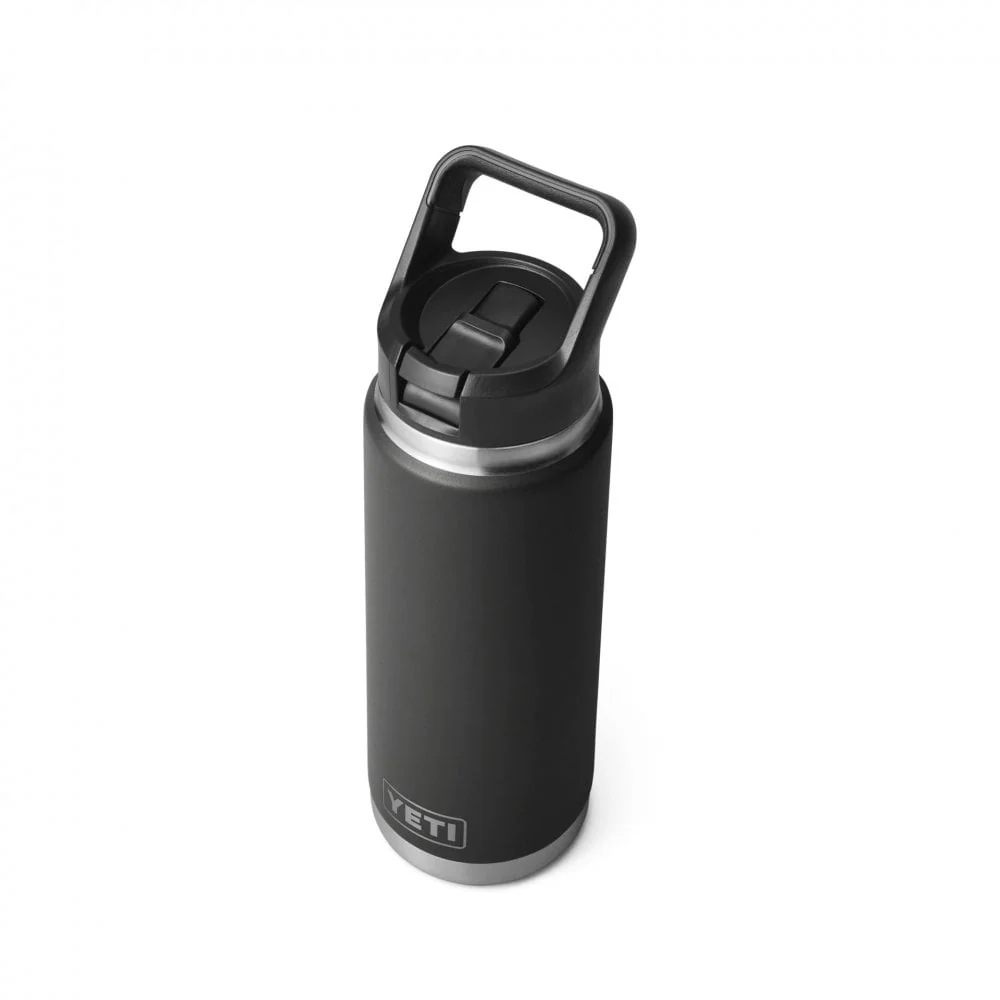 Rambler™ 26oz Bottle, Straw Cap - Black - Image 4