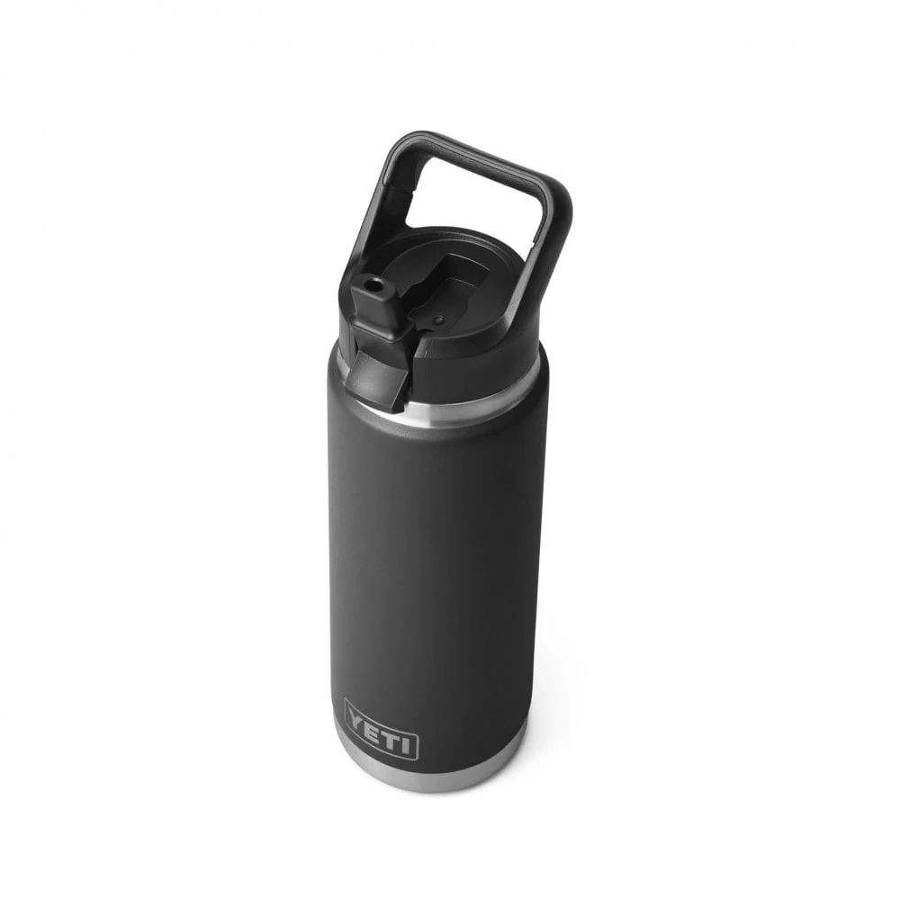 Rambler™ 26oz Bottle, Straw Cap - Black - Image 5