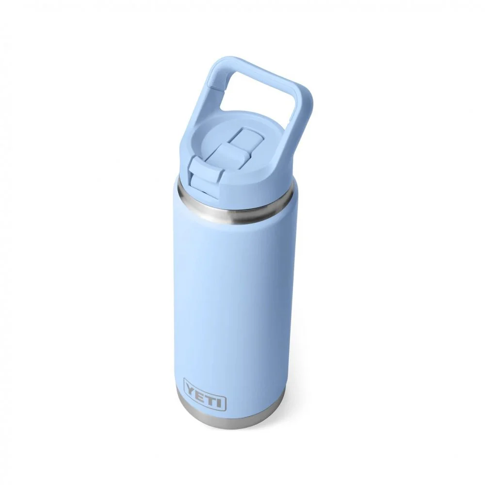 Rambler™ 26oz Bottle, Straw Cap - Big Sky Blue - Image 2